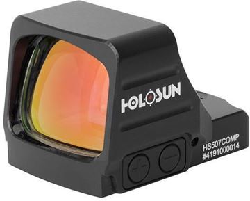 Picture of Holosun Reflex Sights - HS507 Competition, Micro Reflex Sight, RMR Footprint, Black, 2 MOA Dot 2MOA dot, 8/20/32MOA circle, 8 DL & 2 NV Compatible, 7075 Aluminum Housing, Memory Function & Motion Sensor, CR1632, Shake Awake, IP67