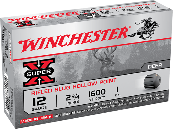 Picture of Winchester X12RS15 Super-X Rifled Slugs 12 GA, 2-3/4 in, 1oz, 1600 fps, 5 Rnd per Box