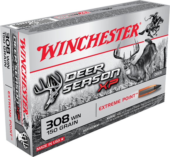 Picture of Winchester X308DS Deer Season XP Rifle Ammo 308 , Extreme Point Polymer Tip, 150 Grains, 2820 fps, 20, Boxed