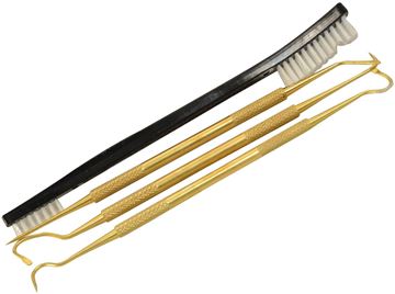 Picture of Hoppe's Cleaning Supplies - 3 Brass Picks 1 Nylon Utilitry Brush , Blister Pack