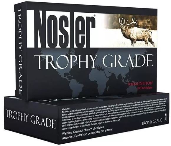 Picture of Nosler 60126 Trophy Grade Long Range Rifle Ammo, 300 Win Mag 190gr ABLR (20 ct.)