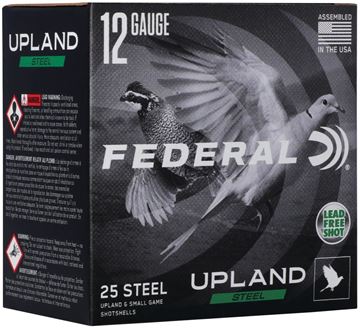 Picture of Federal Premium Upland Steel Shotgun Ammo - 12Ga, 2-3/4", 1oz, #7.5, Steel Shot, Paper Wad, 25rds Box, 1330fps