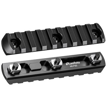 Picture of Leofoto MLP-100 - 4", M-LOK To 9-Slot Picatinny Rail, Black