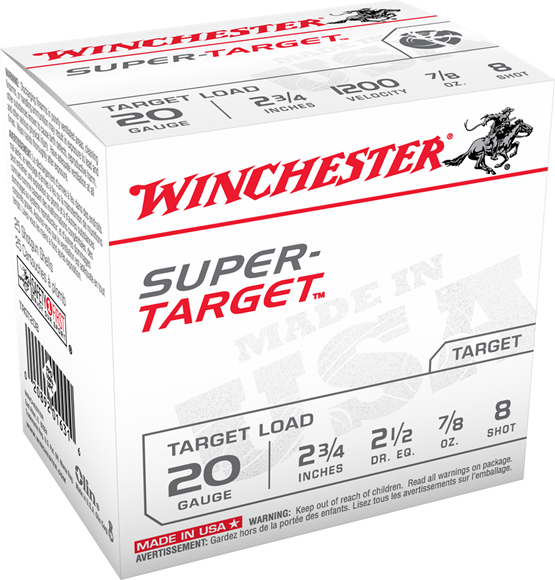 Picture of Winchester Super-Target - 20ga, #8, 7/8oz, 1200 FPS, 250rd Case