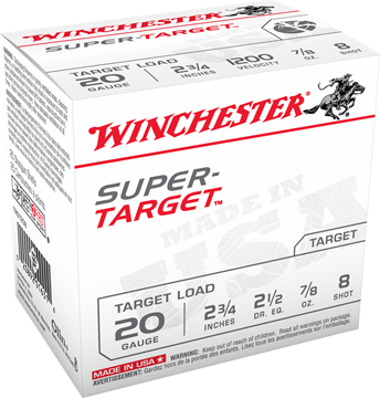 Picture of Winchester Super-Target - 20ga, #8, 7/8oz, 1200 FPS, 25rd Box