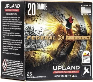 Picture of Federal Premium Upland Copper-Plated Shotgun Ammo - 20Ga, 2-3/4", 1oz, #5, Copper-Plated, 25rds Box, 1350fps