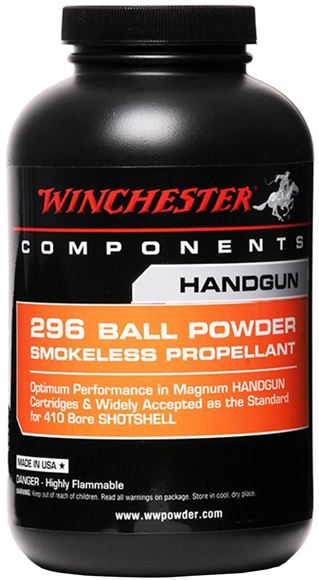 Picture of Winchester 2961 Smokeless Ball Pistol Reloading Powder 1lb Bottle State Laws Apply