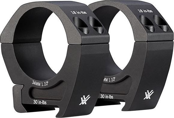 Picture of Vortex Pro Series Scope Rings, Aluminum, 34MM, Low, .95''/24.13mm, Matte Black