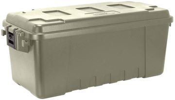 Picture of Plano Sportman's Trunk -  Medium, Green, Lockable, Interior Dimensions: 26"L x 11.25"W x 11.25"H, Exterior Dimensions: 30"L x 14.25"W x 12.75"H