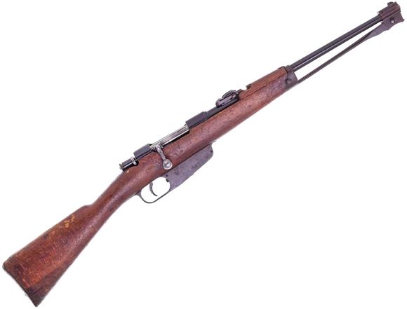 Picture of Carcano M91 Carbine Bolt-Action Rifle - 6.5x52 Carcano, 18.5", Surplus, Military Wood, Blued, One Clip, Combat Sights, Bayonet. May Have Scratches, Or Minor Rust Or Pitting.