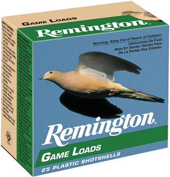 Picture of Remington 20040 Game Load Shotshell 20 GA, 2-3/4 in, No. 6, 7/8oz 2-1/2 Dr, 1225 fps, 25 Rnd per Box