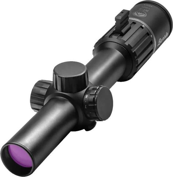 Picture of Burris Riflescopes, RT-6 Riflescopes - 1-6x24mm, 30mm, Matte, Illuminated Ballistic AR x5, 1/2 MOA Click Value, CR2032, True 1x