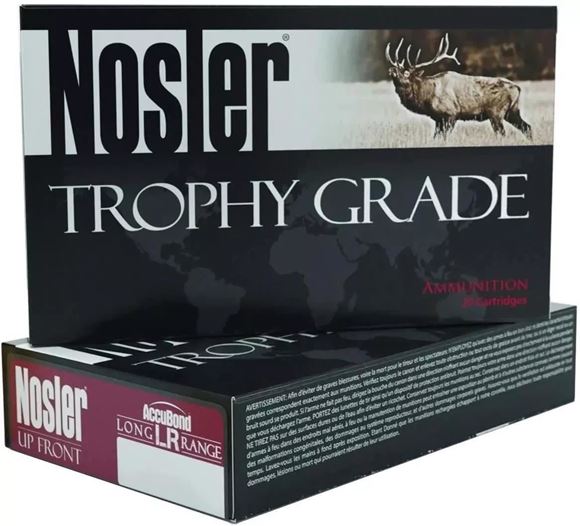 Picture of Nosler 60125 Trophy Grade Long Range Rifle Ammo, 270 Win. 150gr ABLR (20 ct.)