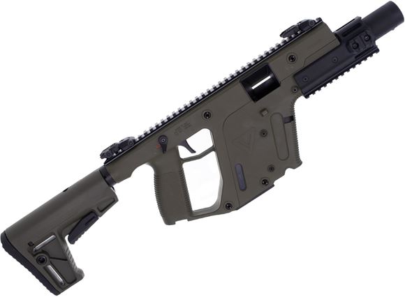 Picture of KRISS Vector SBR Semi-Auto Rimfire Rifle - 22 LR, 8", OD Green Handguard & Grip, M4 Stock Adaptor & DS150 Stock, 10rds, Front Flip up Sight & Rear Sights.