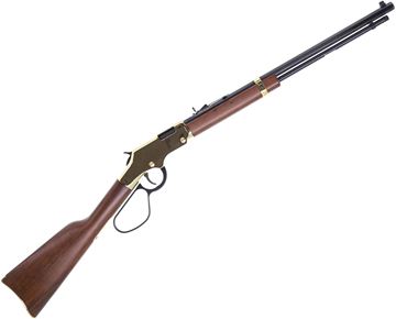 Picture of Henry Golden Boy Large Loop Lever Action Rifle - 22 LR (16rds)/22 Short (21rds), 20" Octagon Blued Barrel, Brasslite Receiver, American Walnut, Adjustable Buckhorn Sight Rear Sight, Brass Bead Front Sight.