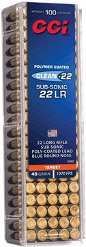 Picture of CCI 934CC SV Target Rimfire Ammo 22 LR, LRN, Blue Polycoat, 40 Gr, 100 Rnd, Boxed