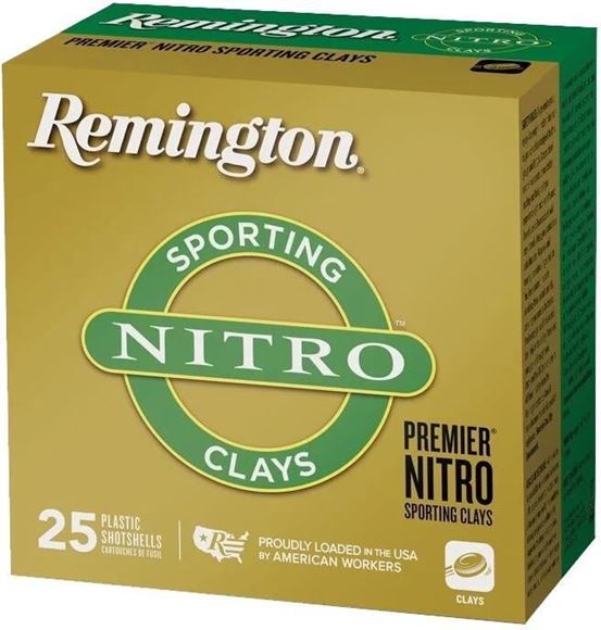 Picture of Remington Target Loads, Premier Nitro Gold Sporting Clays Target Loads Shotgun Ammo - 12Ga, 2-3/4", 1oz, #7-1/2, 25rds Box, 1290fps