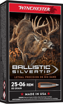 Picture of Winchester Supreme Ballistic SilverTip Rifle Ammo - 25-06 Rem, 85Gr, Ballistic Silvertip, 20rds Box