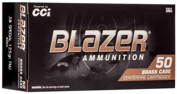 Picture of CCI Blazer Brass Handgun Ammo - 38 Special, 125Gr, FMJ FN, 50rds Box