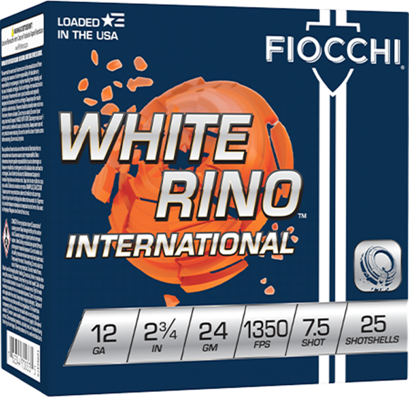 Picture of Fiocchi Sporting Shotshells, Target International Trap Shotgun Ammo - 12Ga, 2-3/4", #7.5 Shot, 7/8 oz, 1350fps, 250rds Case