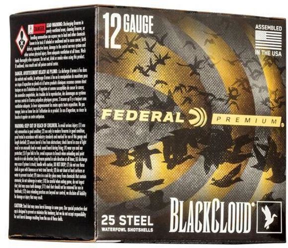 Picture of Federal Premium Black Cloud Steel Shotgun Ammo - 12Ga, 3-1/2", 1-1/2oz, BB, 25rds Box, 1500fps