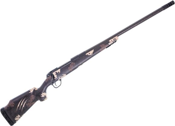 Picture of Fierce Firearms Carbon Rage Bolt Action Rifle - 7mm PRC, 22" C3 Carbon Barrel, 1:8" Twist, Black Cerakote Steel Receiver, Buckskin C3 Carbon Fiber Stock With Integral Pic Rail, Muzzle Brake, 70 Deg Bolt Throw, 3rds.