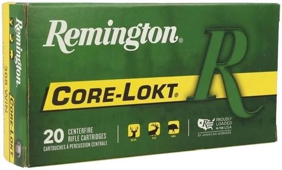 Picture of Remington Express Core-Lokt Centerfire Rifle Ammo - 308 Win, 180gr, Core Lokt Soft Point, 20rds Box