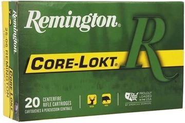 Picture of Remington Core-Lokt Centerfire Rifle Ammo - 25-06 Rem, 120Gr, Core-Lokt, PSP, 20rds Box