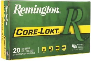 Picture of Remington Core-Lokt Centerfire Rifle Ammo - 300 Win Mag, 180Gr, Core-Lokt, PSP, 20rds Box