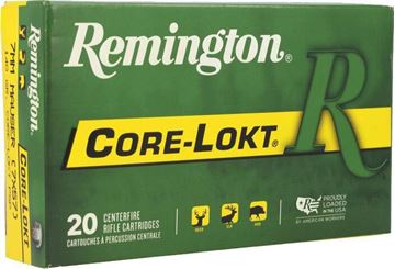 Picture of Remington Core-Lokt Centerfire Rifle Ammo - 7mm Mauser (7x57mm), 140Gr, Core-Lokt, PSP, 20rds Box