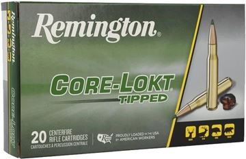 Picture of Remington Core-Lokt Tipped Centerfire Rifle Ammo - 308 Win, 150Gr, Core-Lokt Tipped, 20rds Box