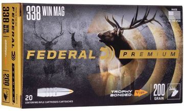 Picture of Federal Premium Vital-Shok Ammo - 338 Win Mag, 200Gr, Trophy Bonded Tip, 20rds Box