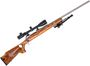 Picture of Used Savage Model 12 BTCSS Bolt Action Rifle, 22-250 Rem, 26" Stainless Fluted Heavy Barrel, Laminate Thumbhole Stock, Tasco 2.5-10 AO Scope, Bubble Level, Bi-Pod, Good Condition