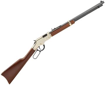 Picture of Henry Golden Boy American Eagle Lever Action Rifle - 22 WMR, 20.5" Octagon Blued Barrel, Brasslite Receiver, American Walnut Stock And Forearm, Fully Adj. Semi-Buckhorn w/ Diamond Insert Rear Sight, Barss Bead Front Sight, 12rds