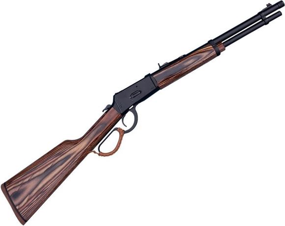 Picture of Canuck Wrangler Traditions Lever Action Rifle - 357 Mag, 16.5", 1/2-28 Threaded, Black Steel Receiver, Laminate Walnut Stock, Std Sights with Fibre Front, Pacatinny Rail, 8+1rds