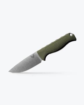 Picture of Benchmade Knife Company, Knives - Steep Country Hunter, Plain Drop-Point, 3.54" Blade, Santoprene Handle (Green), Orande Kydex Sheath, Weight: 3.0oz. (85.04g)