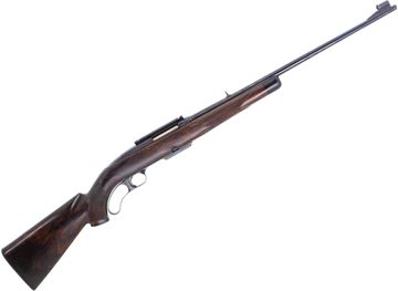 Picture of Used Winchester Model 88 Lever-Action Rifle, 308 Win, 22" Barrel, Blued, Custom Hagn Stock, Iron Sights, Scope Rail, 1 Magazine, Repaired Crack At Tang, Otherwise Good Condition