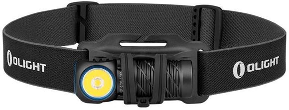 Picture of Olight Perun 2Mini LED Flashlight / Headlamp - 1100 Lumens Max Output, Cool White 5700k-6700k USB-C Rechargeable, Black.