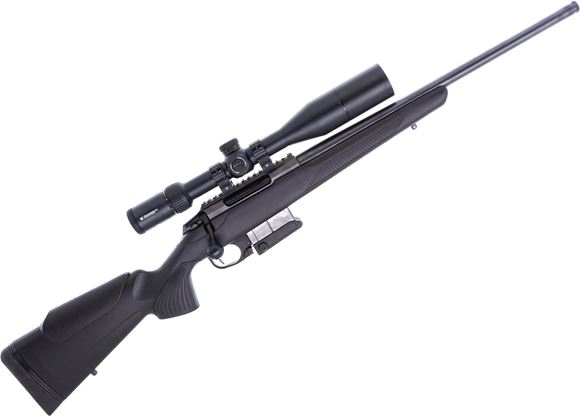 Picture of Used Tikka T3X CTR Bolt-Action Rifle, 6.5 Creedmoor, 20" Barrel, Blued, Black Synthetic Stock, Vortex Diamondback Tactical 6-24x50mm Riflescope, 2 Stage Timney Trigger, 2 Magazines, Good Condition