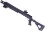 Picture of Used Mossberg 590 Pump-Action Shotgun, 12Ga, 20.5" Barrel, Blued, Blackhawk Collapsing Stock, Quad Rail, Red Dot, Side Saddle Shell Holder, Flash Light, Good Condition