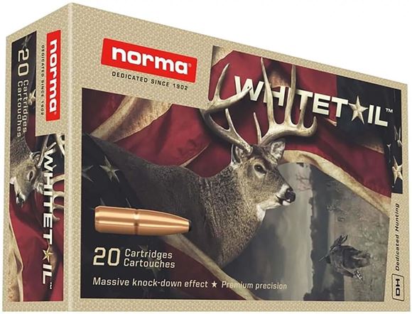 Picture of Norma Whitetail Ammo - 6.5 x 55 SE, 156Gr, SP, 20rds Box