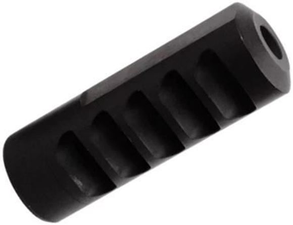 Picture of Salmon River Solutions (SRS) - TI Pro 5 Muzzle Brake, 6.5mm, 5/8-24, .990" Nut, Self Timing, Black