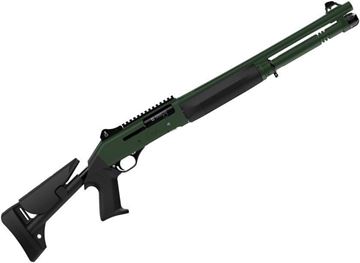 Picture of Canuck Elite Operator Semi Auto Shotgun - 12ga, 3", 18.5", Olive Drab Green, Black Synthetic Telescoping Stock & Spare Pistol Grip Fixed Stock, Ghost Ring Sights w/ 1913 Rail, 5x Mobil Chokes