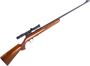 Picture of Used Browning T-Bolt Left Hand Bolt-Action Rifle, 22LR, 24" Barrel, Blued, Wood Stock, Bushnell Custom 3-7 Riflescope, Made In Belgium, 1 Magazine, Good Condition