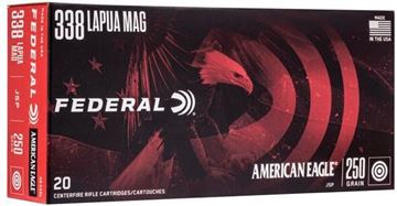 Picture of Federal American Eagle Rifle Ammo - 338 Lapua Mag, 250Gr, Jacketed Soft Point, 20rds Box