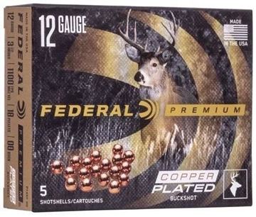 Picture of Federal Vital-Shok Shotgun Ammo - 12Ga, 3-1/2", 00 Buck, 18 Pellets, Magnum, Copper-Plated, 1100 FPS