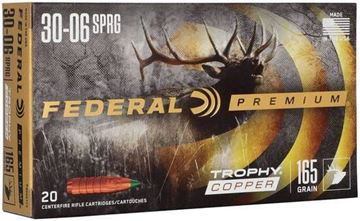 Picture of Federal Premium Vital-Shok Rifle Ammo - 30-06 Sprg, 165Gr, Trophy Copper, 20rds Box, 2800fps