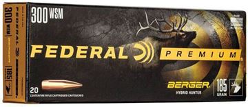 Picture of Federal Premium Rifle Ammo - 300 WSM, 185Gr, Berger Hybrid Hunter, 20rds Box