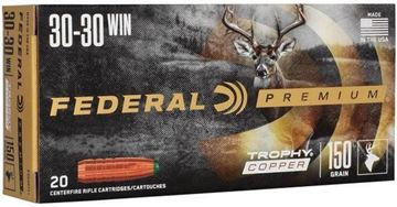 Picture of Federal Premium Trophy Copper Rifle Ammo - 30-30 Win, 150Gr, Trpohy Copper, 20rds Box