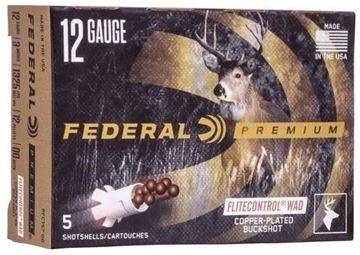 Picture of Federal Premium Vital-Shok Shotgun Ammo - 12Ga, 3", 00 Buck, 12 Pellets, w/FliteControl, 1325fps, 5rds Box